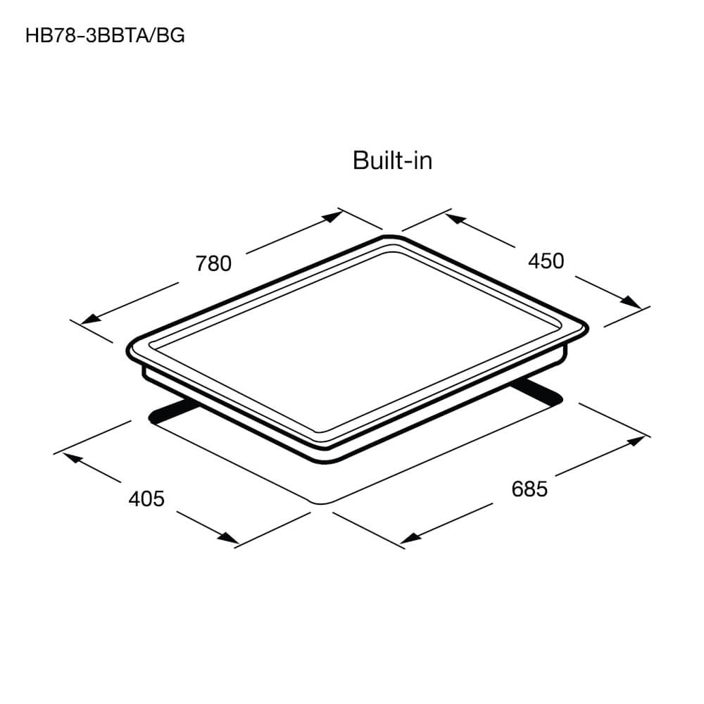 ชุดเซต เตาฝังแก๊ส 3 หัว + เครื่องดูดควันติดผนัง EVE HB78-3BBTA/BG ขนาด 78 ซม. สีดำ + HC-OLYMPUS-90 ขนาด 90 ซม. สแตนเลส_2